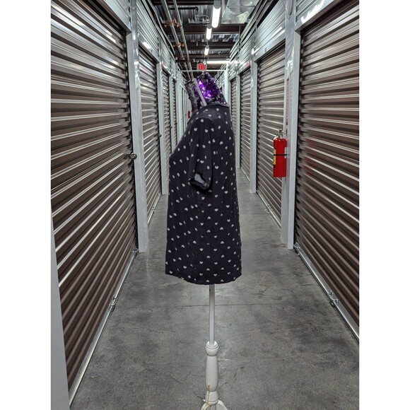 Torrid 00 Medium Super Soft Knit Blue and White Heart Tee Shirt T-Shirt Blouse - Picture 2 of 6